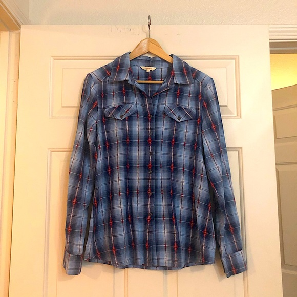 Sundance southwestern style Aztec plaid button up size S - Picture 4 of 12